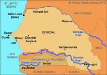Map of Casamance province